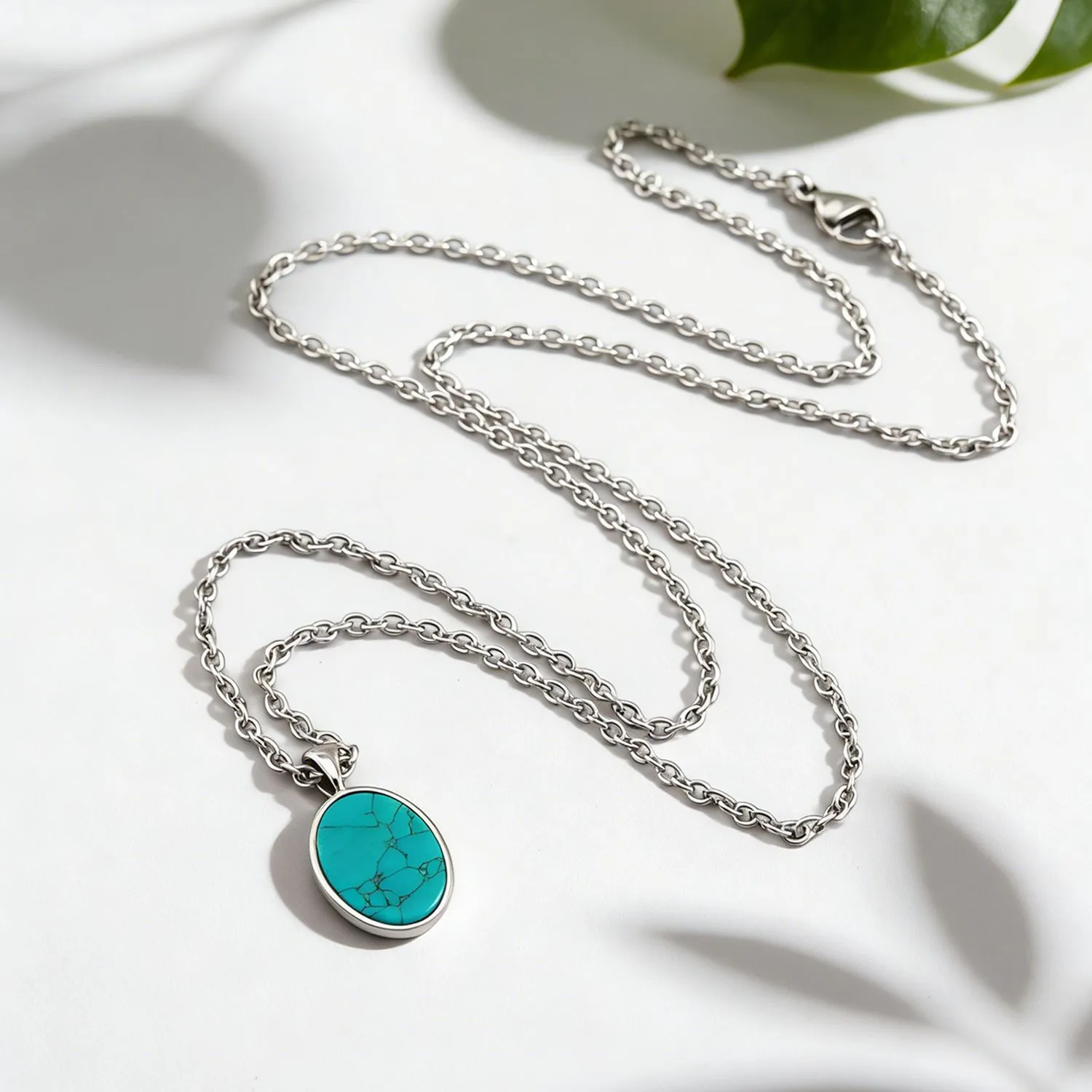 Reversible Turquoise Pendant Necklace