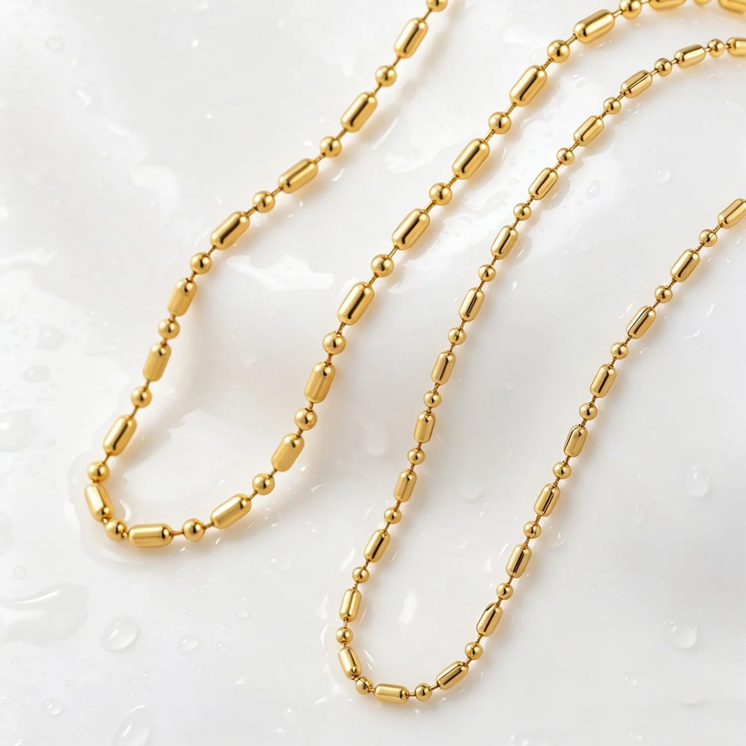 Gold Spaced-Bead Choker