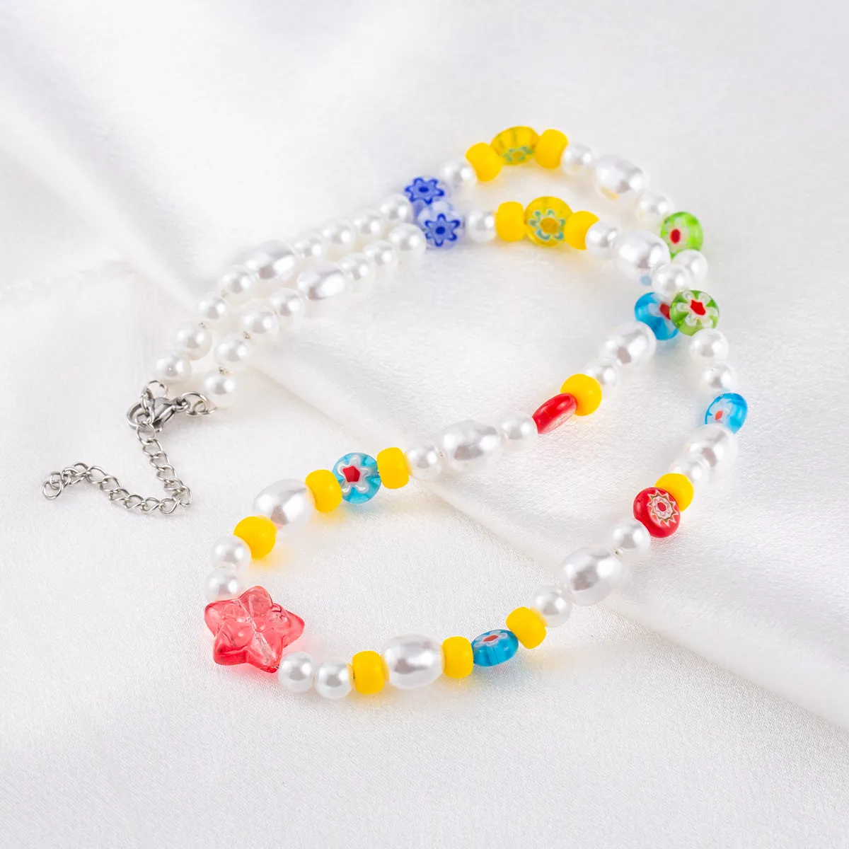 Boho Colorful Pearl Necklace