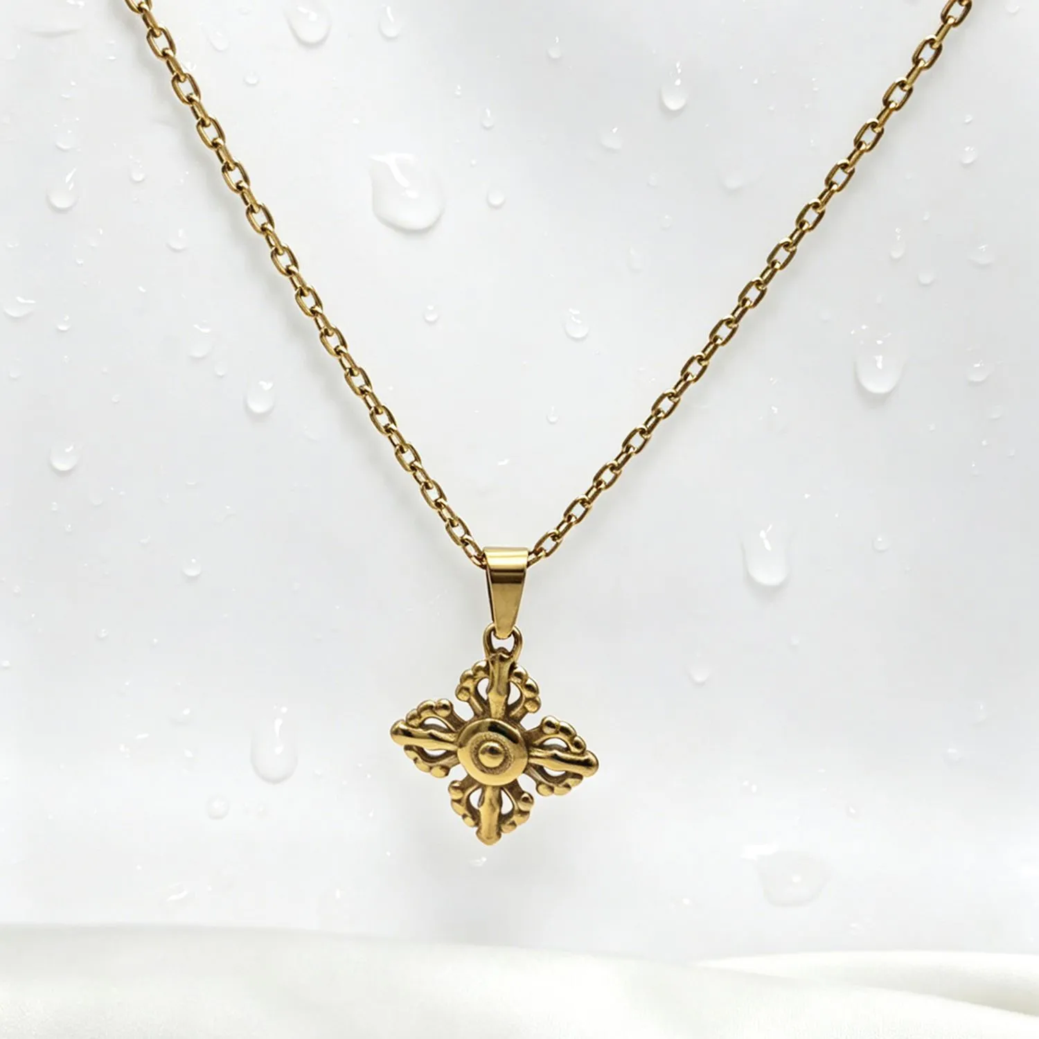 Vajra Cross Pendant Necklace