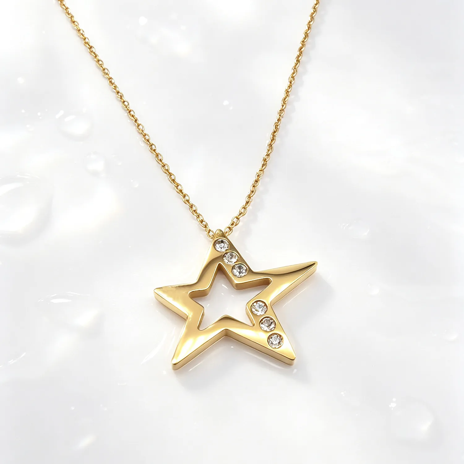 Crystal Star Pendant Necklace