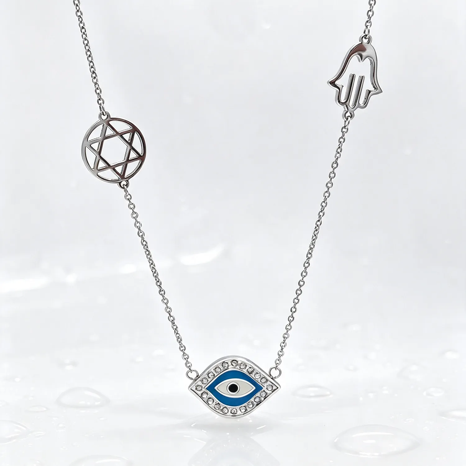 Crystal Evil Eye Choker
