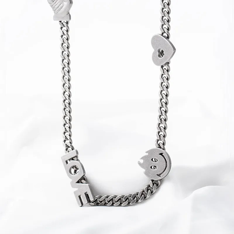 Antique Smiley Pendant Long Necklace