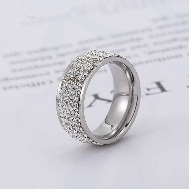 Multi-Row Crystal Pavé Ring