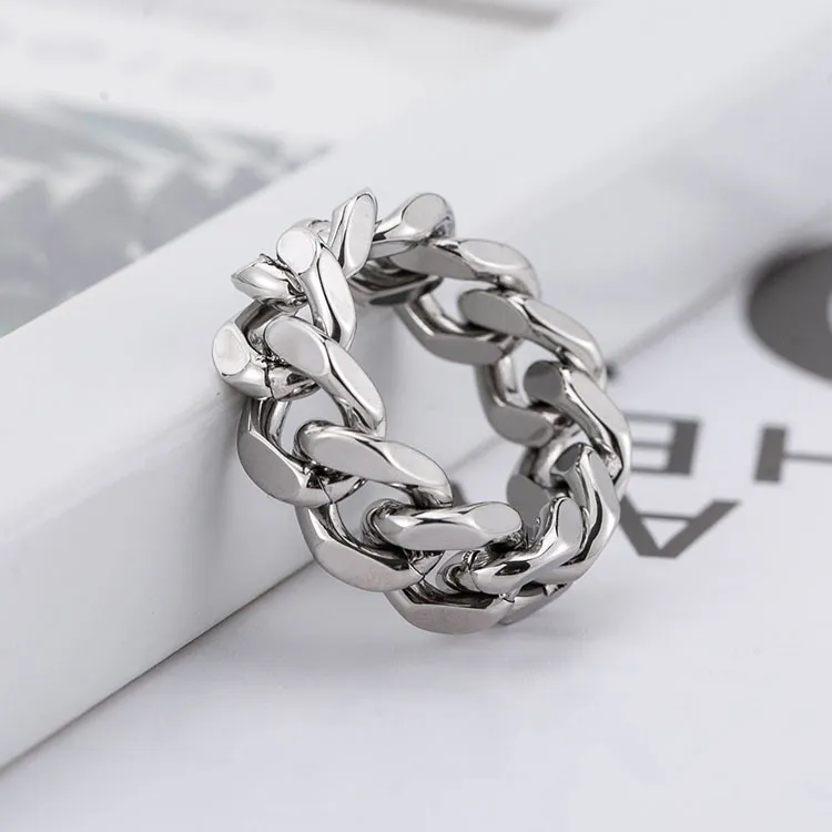 Polished Chain-Link Ring
