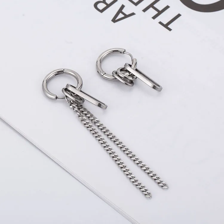 Tassel Drop Geometric Earrings