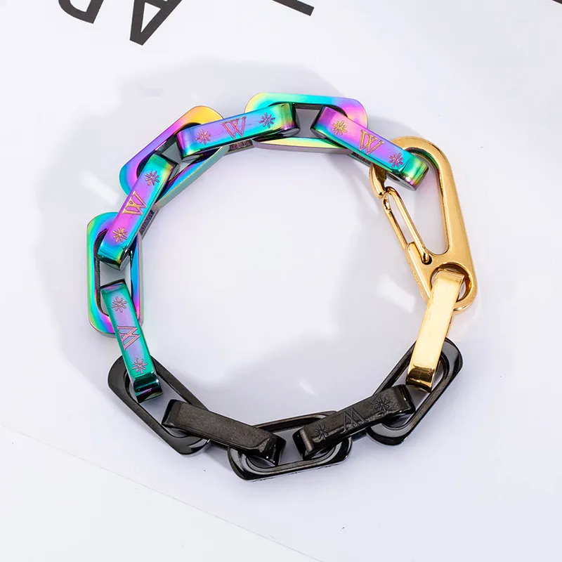 Rainbow Quenched Chain Bracelet