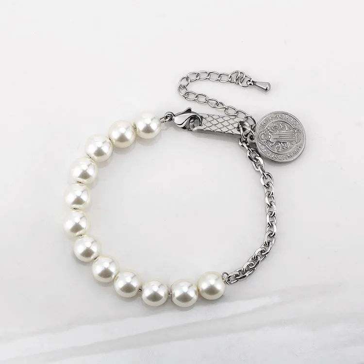 Pearl Mosaic Chain Bracelet