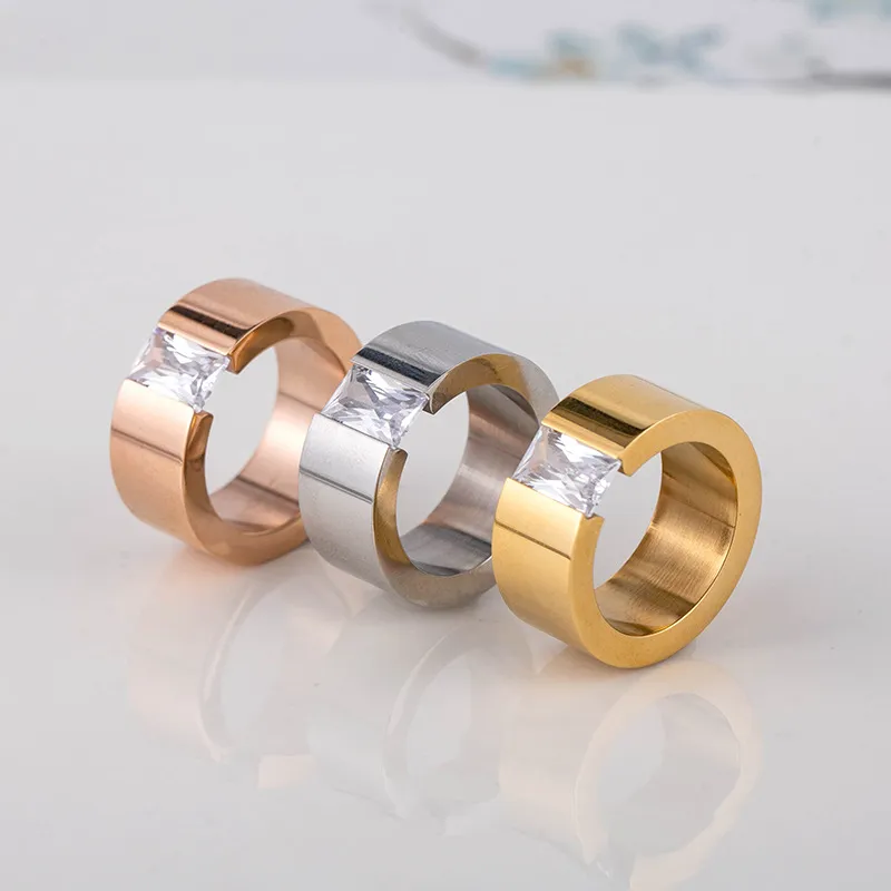 Slim Crystal Band Ring