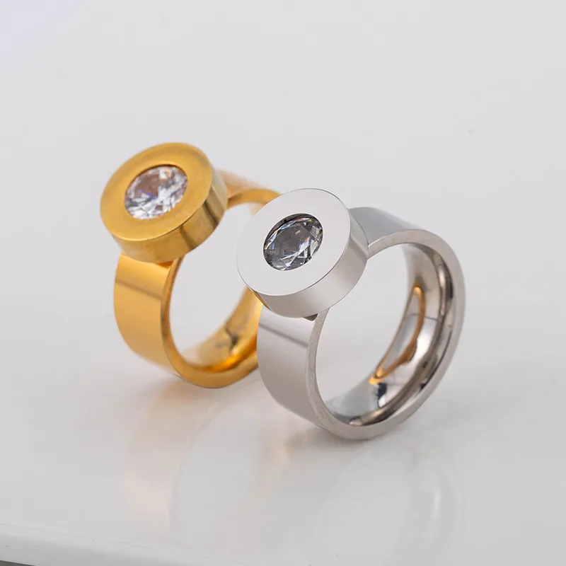 Pinky Zircon Geometric Ring