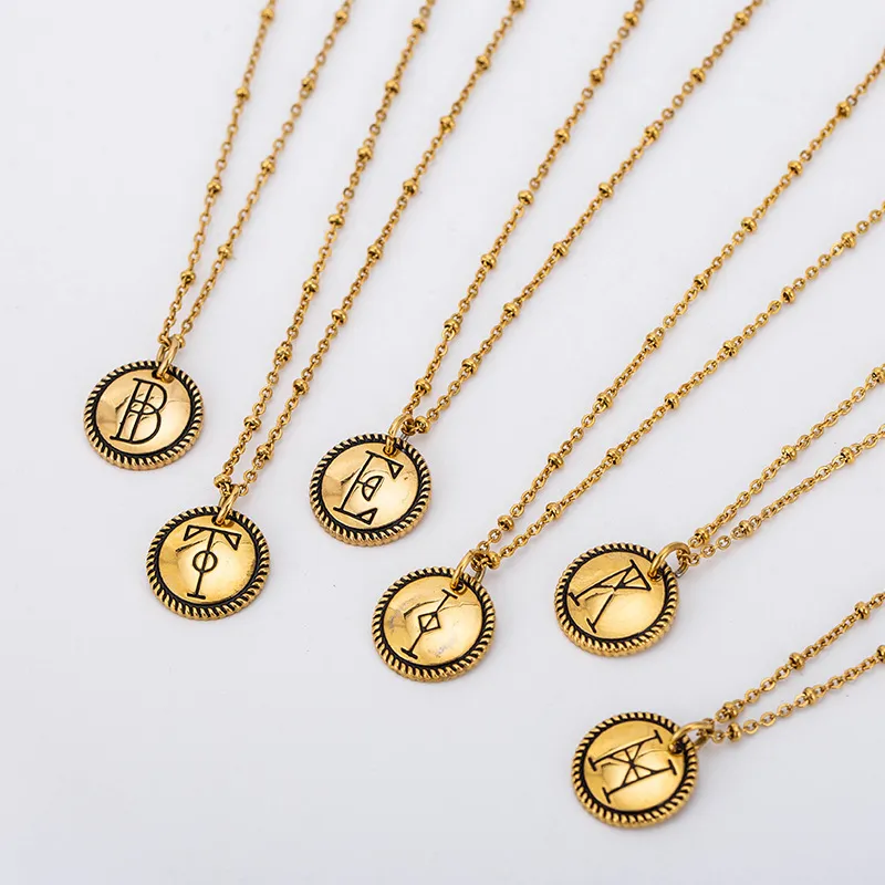 Alphabet Letter Pendant Necklace