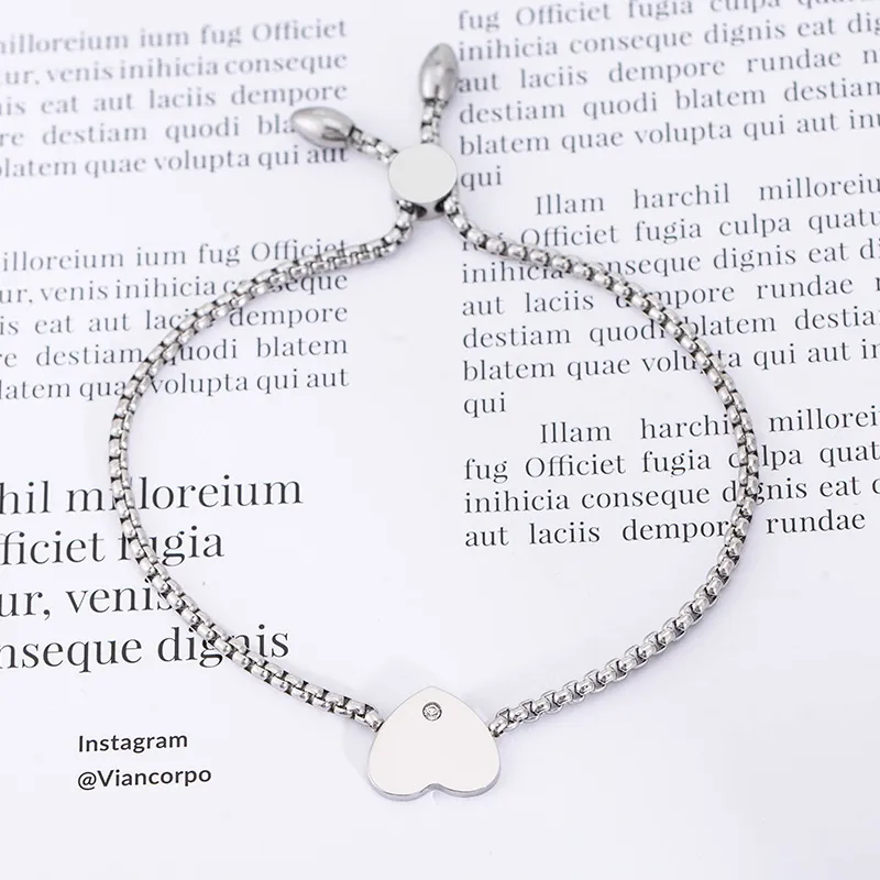 Adjustable Crystal Heart Bracelet
