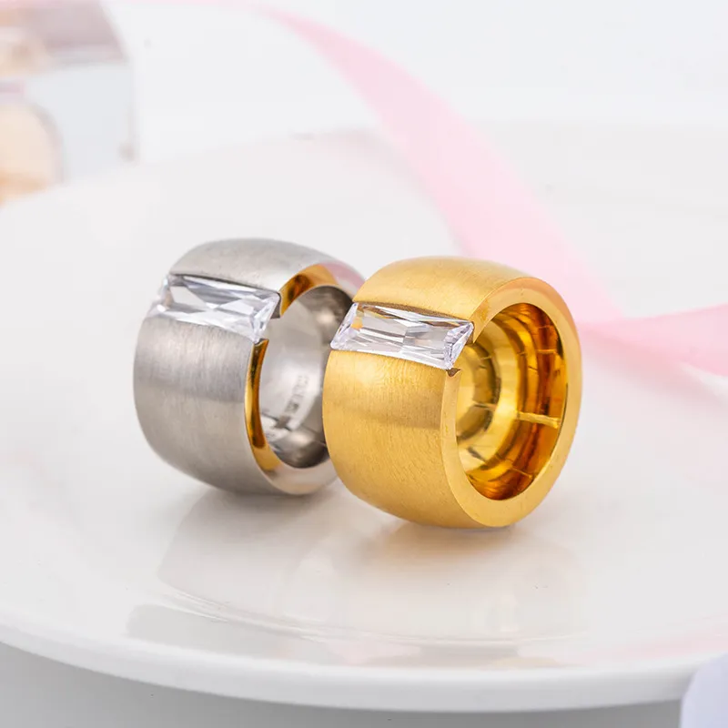 Wide-Band Zircon Ring