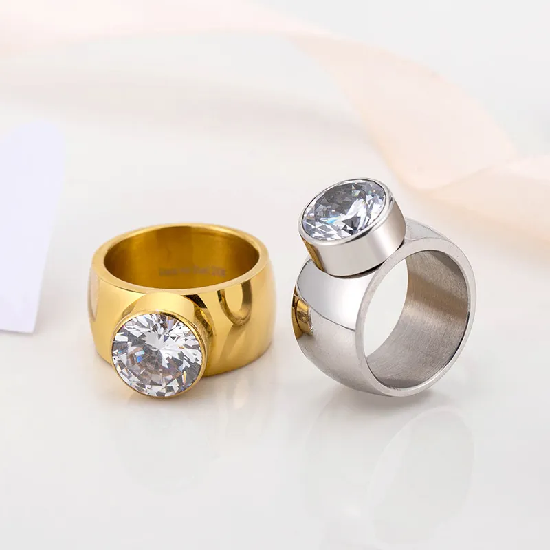 Detachable Large Zircon Ring