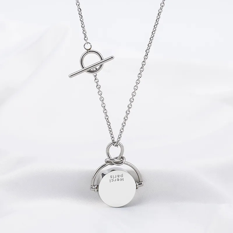 Adjustable Rotating Geometric Long Necklace