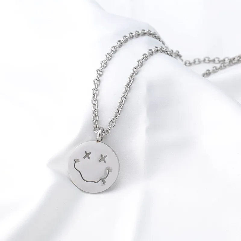 Cartoon Smiley Long O-Link Necklace