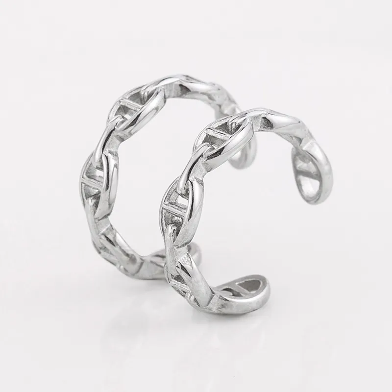 Coffee Bean Pig-Nose Open Ring