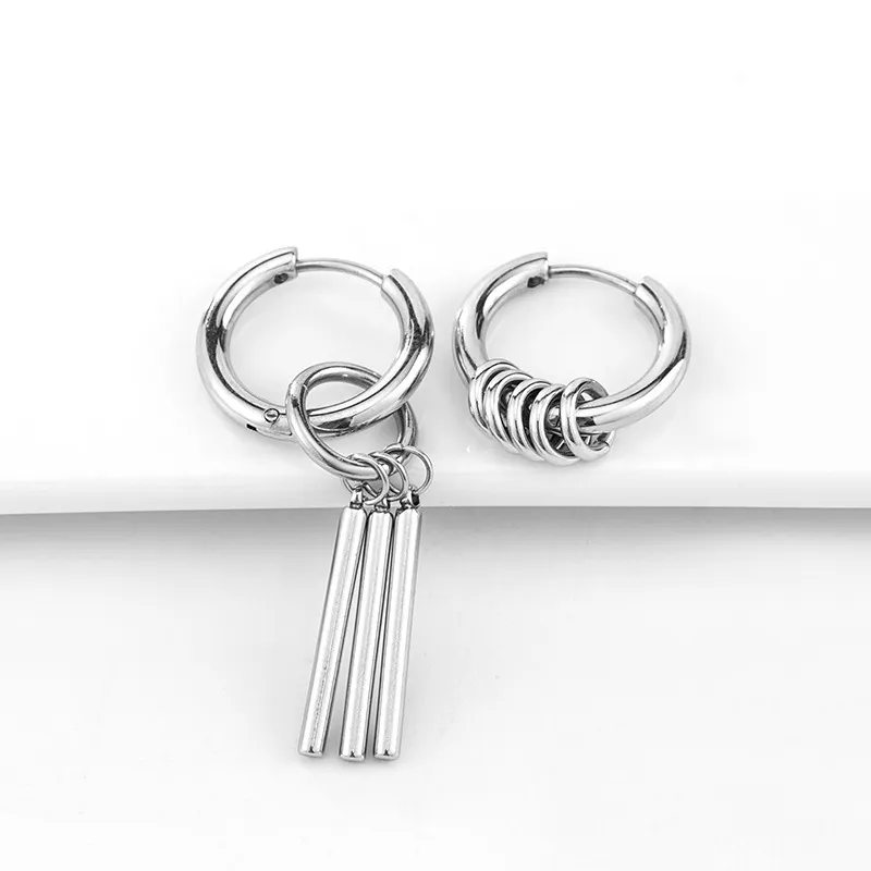 Long Irregular Geometric Earrings