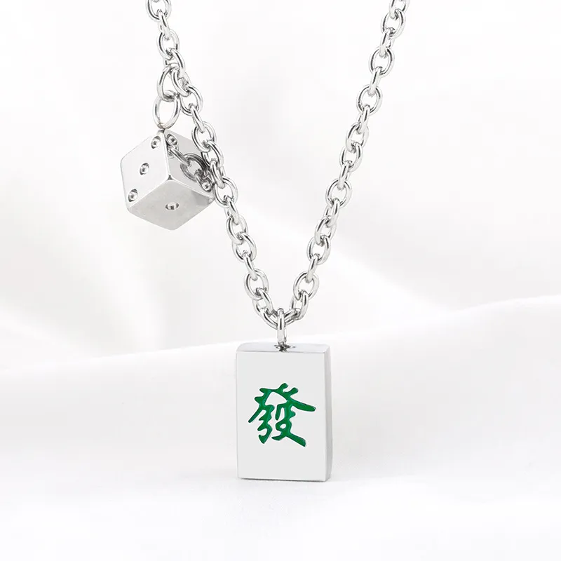 Mahjong Fortune Dice Necklace