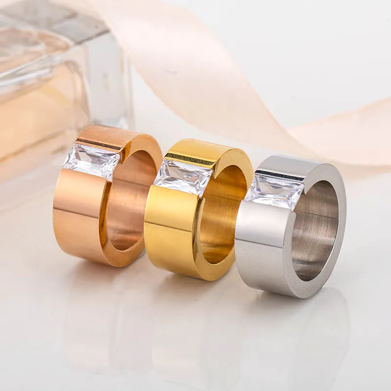Plain Crystal Accent Ring