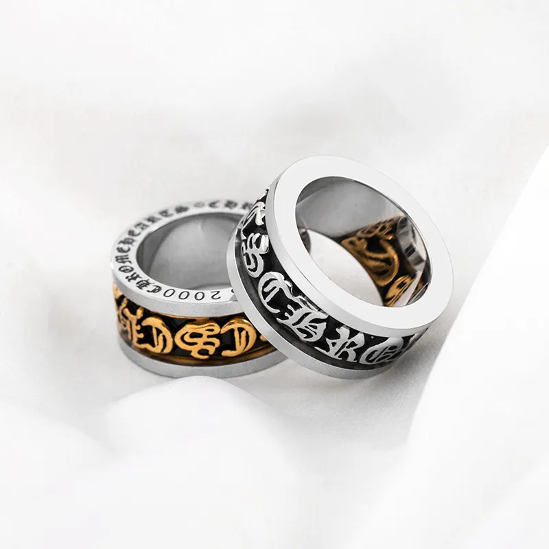 Two-Tone Rotatable Letter Ring