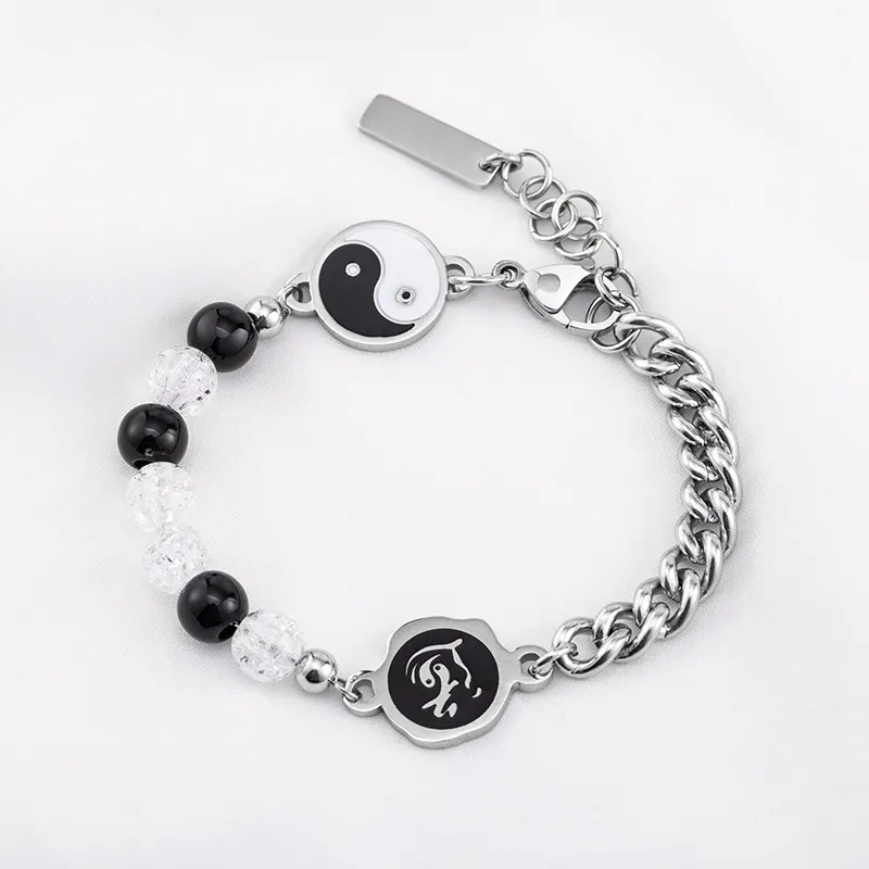 Yin-Yang Taiji Bead Bracelet