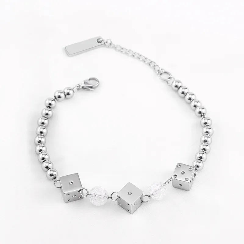 Mixed Bead Dice Necklace