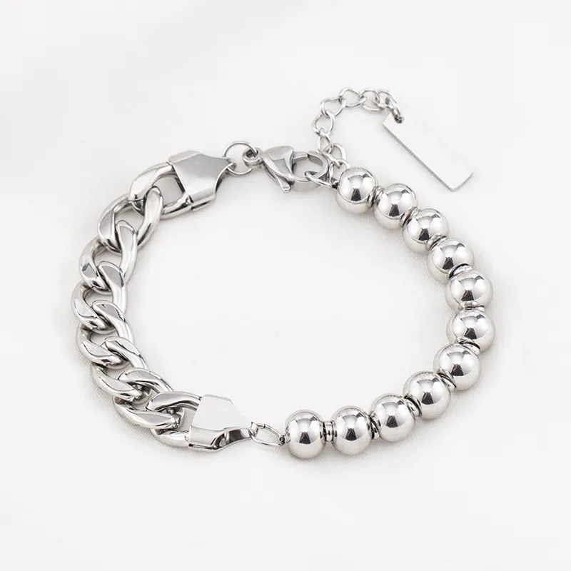 Punk Beaded Chain Bracelet