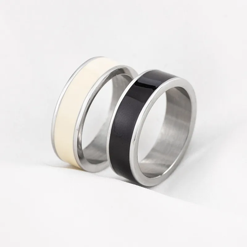 Black & White Enamel Vintage Ring