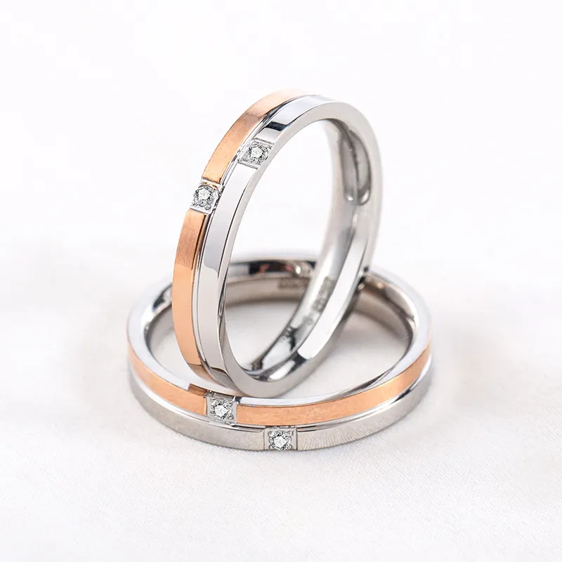 Two-Tone Rose Gold Crystal Ring
