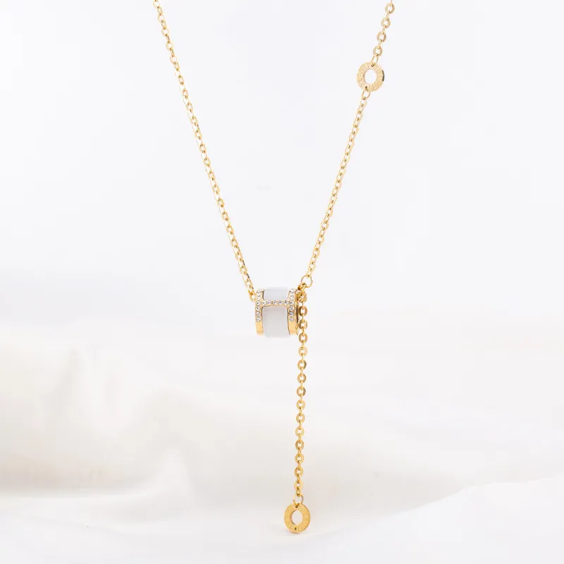 Cat's Eye Crystal Long Necklace
