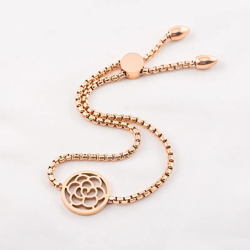 Adjustable Openwork Rose Bracelet
