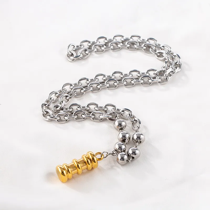 Lucky Cylinder Pendant Necklace