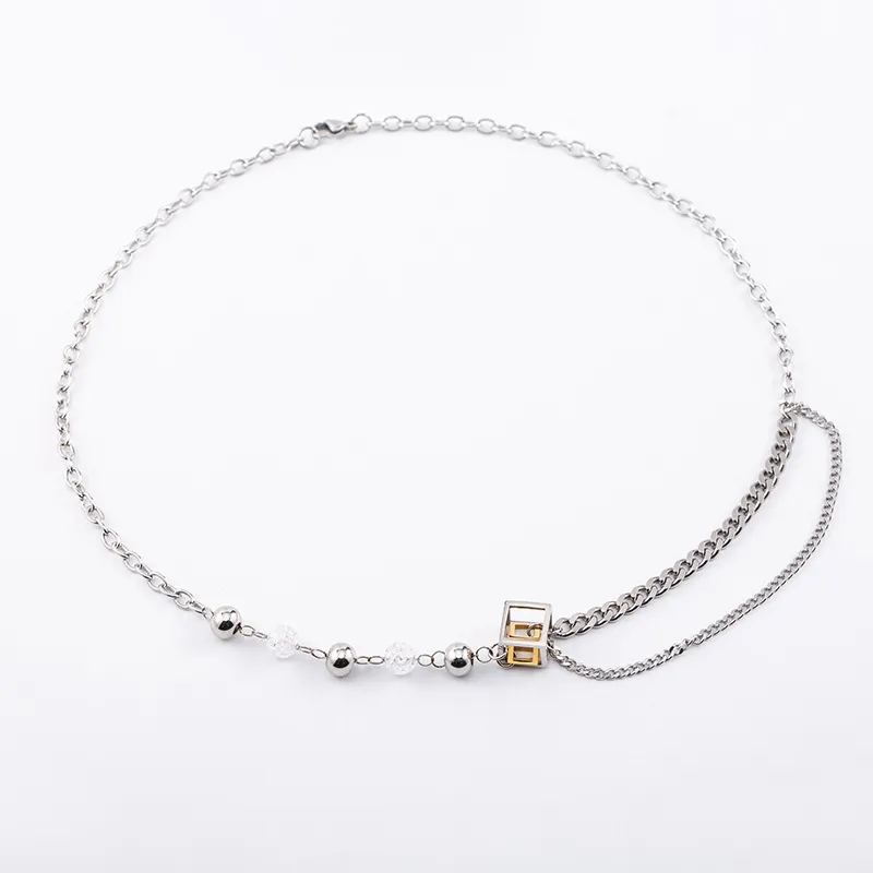 Square Mosaic Chain Necklace