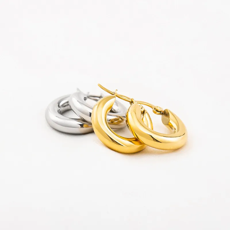 French Chunky Circle Hoops