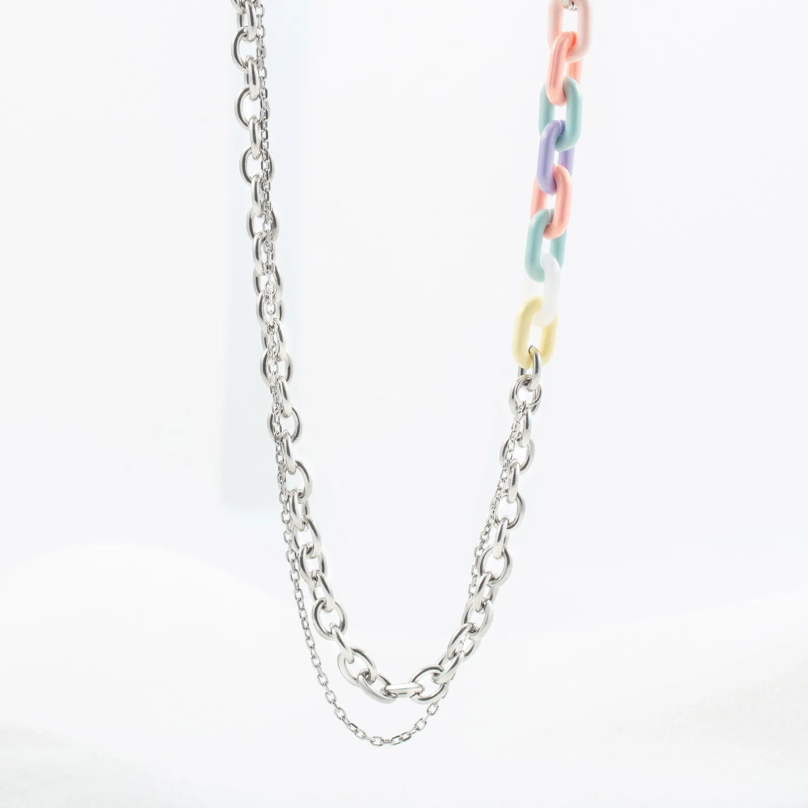 Colorful Acrylic Chain Necklace