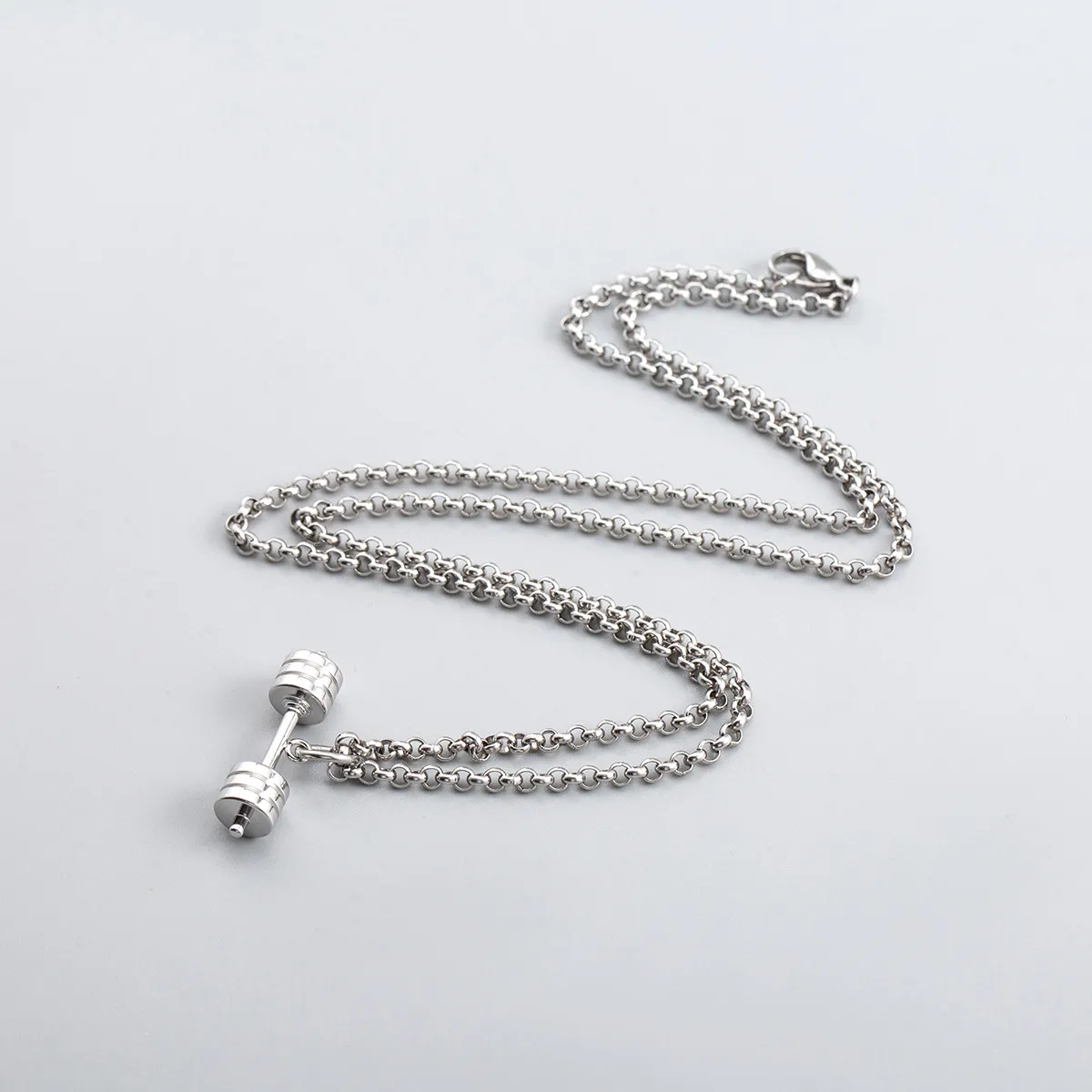 Dumbbell Long Chain Necklace