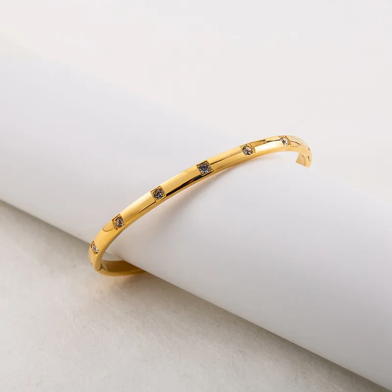 Slim Gold Crystal Bracelet