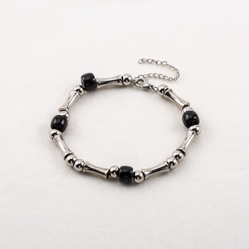 Adjustable Bamboo Bead Bracelet