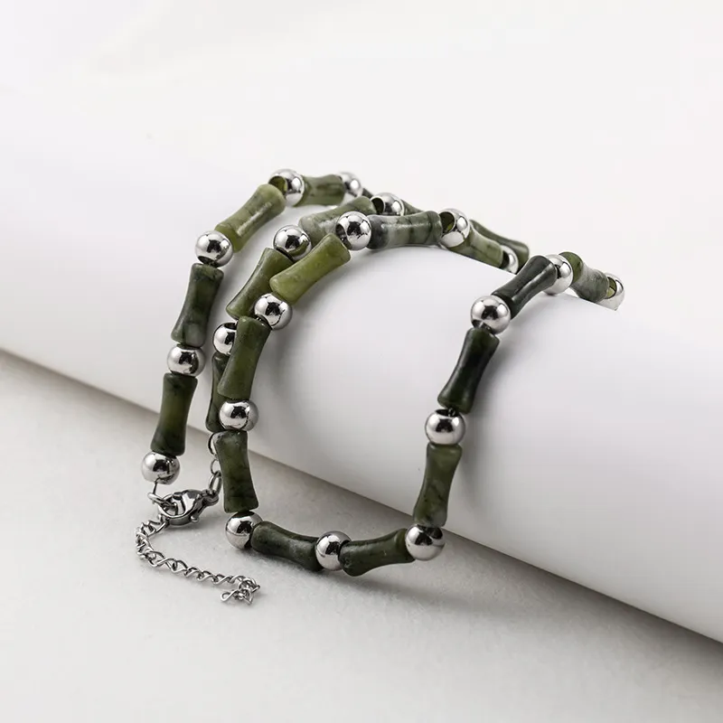 Green Jade Bamboo Choker