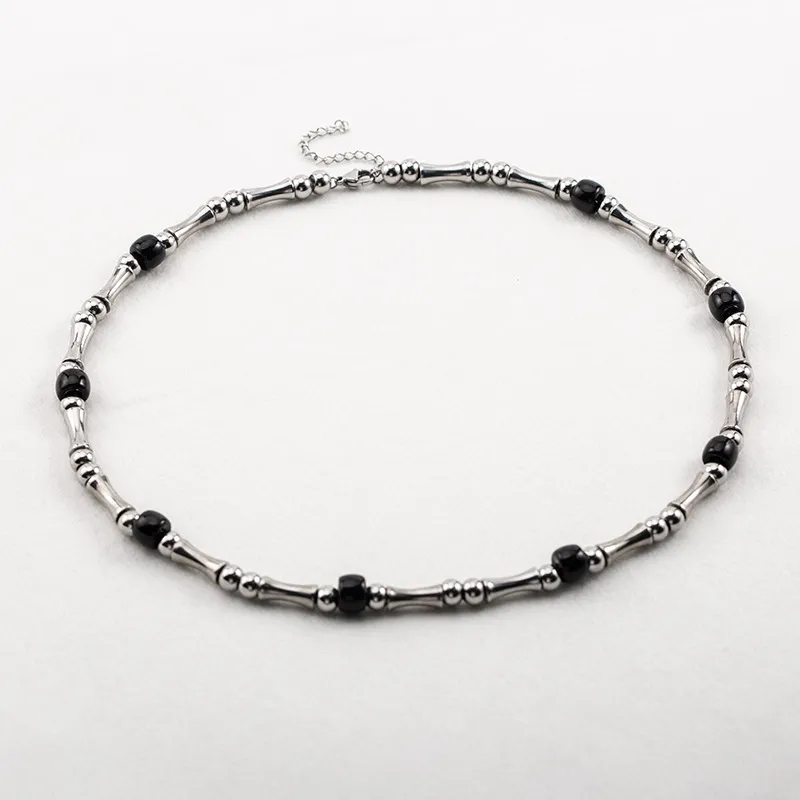 Bamboo Bead Short Necklace