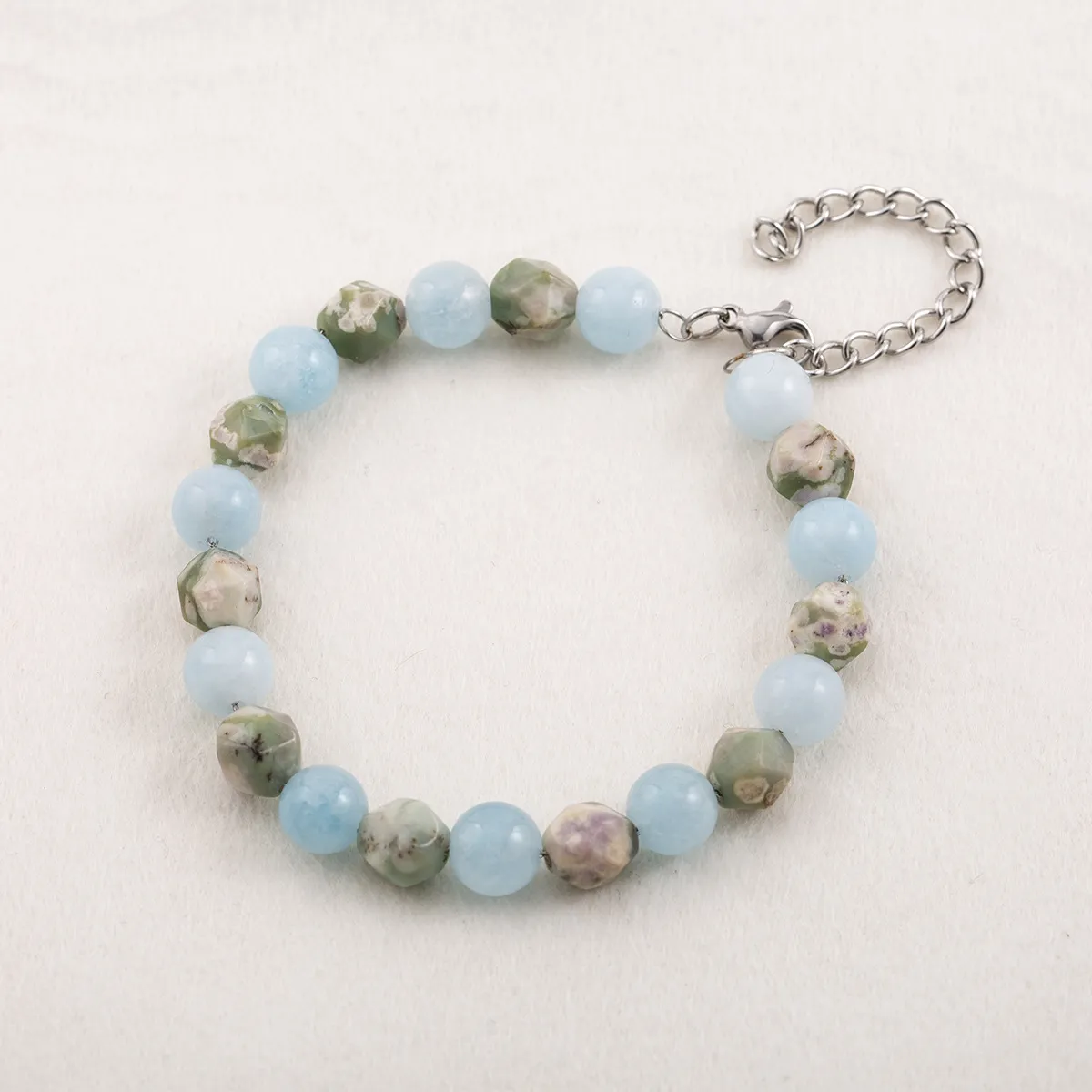 Blue-Green Chalcedony Bracelet