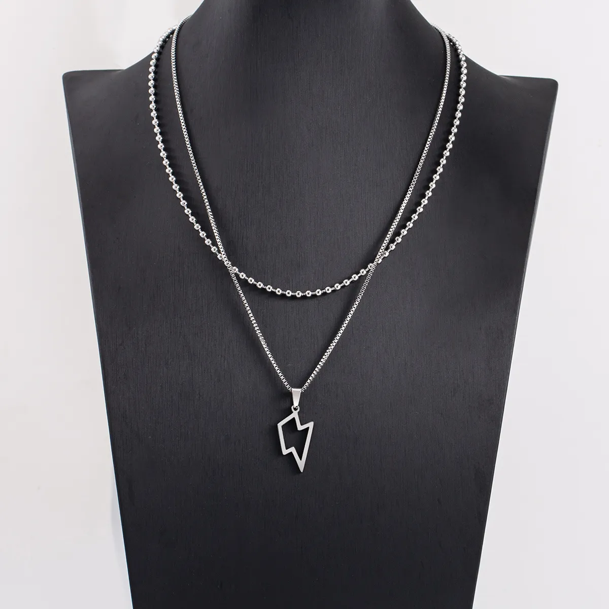 Lightning Pendant Double-Layer Necklace