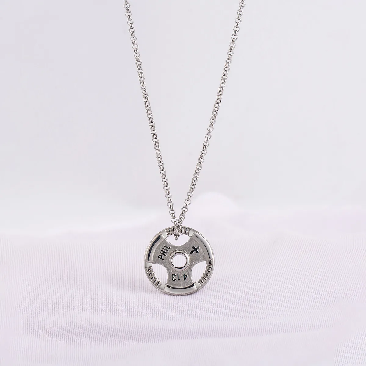 Weight Plate Pendant Necklace