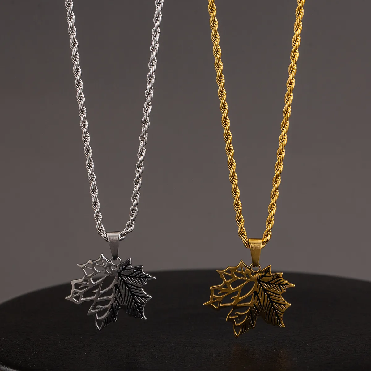 Openwork Maple Leaf Pendant