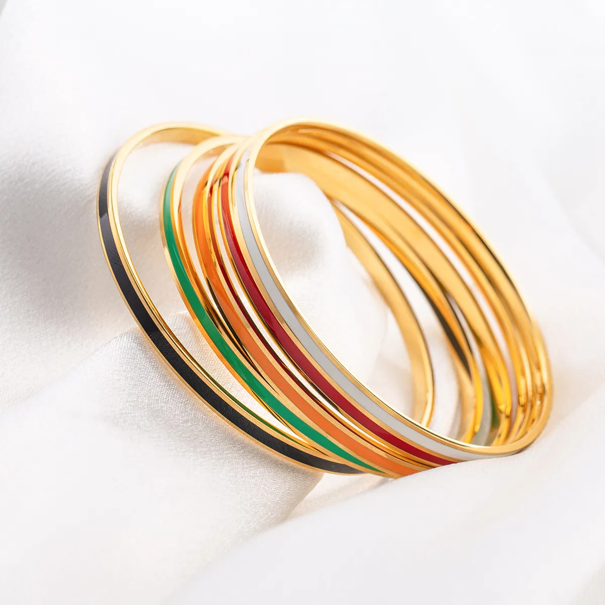 Colorful Resin Circle Bangle