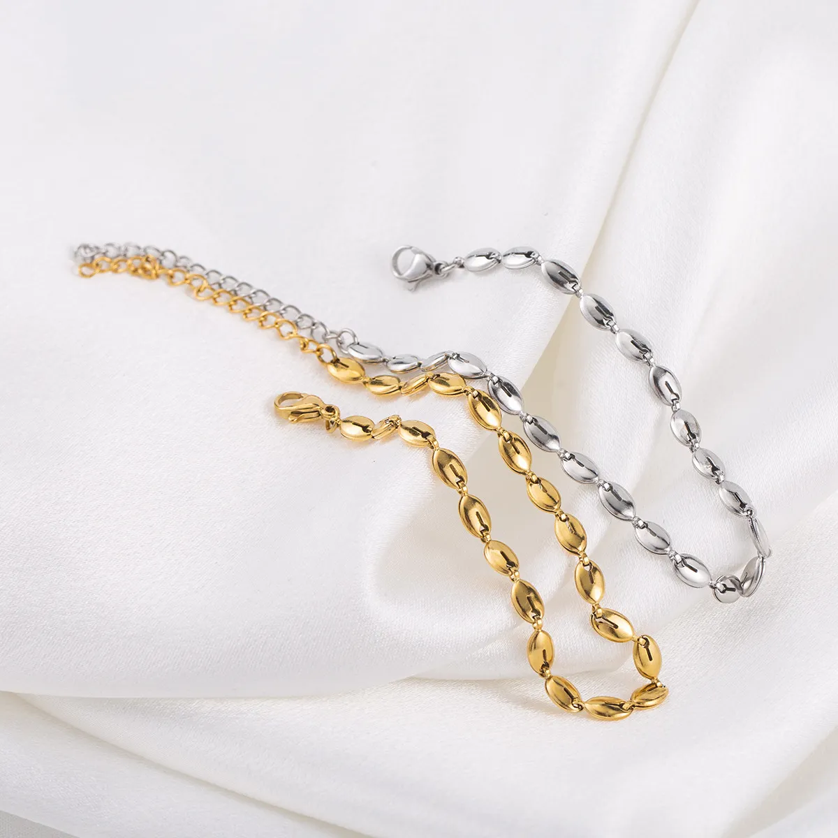 Coffee Bean Chain Bracelet