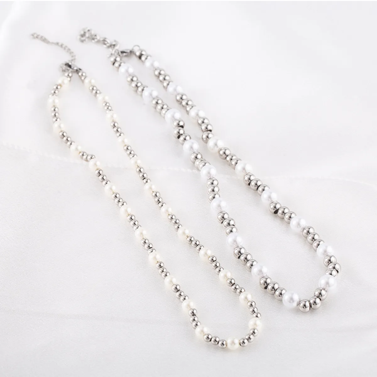 Faux Pearl Bead Choker