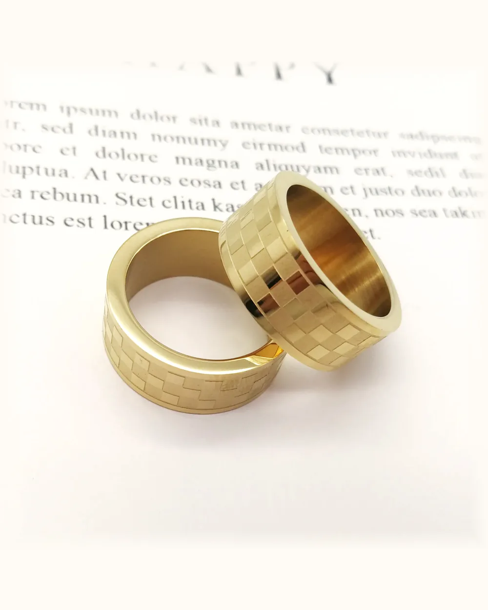 18K Gold Mosaic Facet Ring